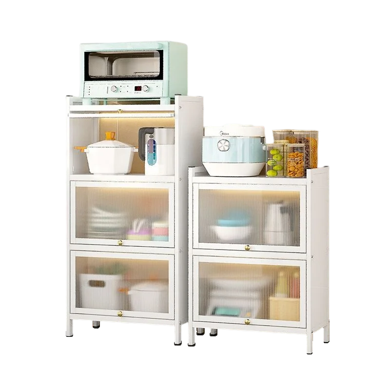 Factory direct sales kitchen shelf side cabinet floor multi layer microwave oven living room storage cabinet