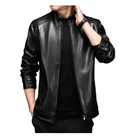 Jacket Wholesale Price Stand Collar Nappa Waterproof Man Leather Jacket In Stock