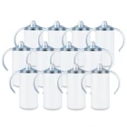 USA Warehouse Factory Wholesale Stainless Steel 12 Oz Double Wall Sublimation Sippy Cup Tumbler