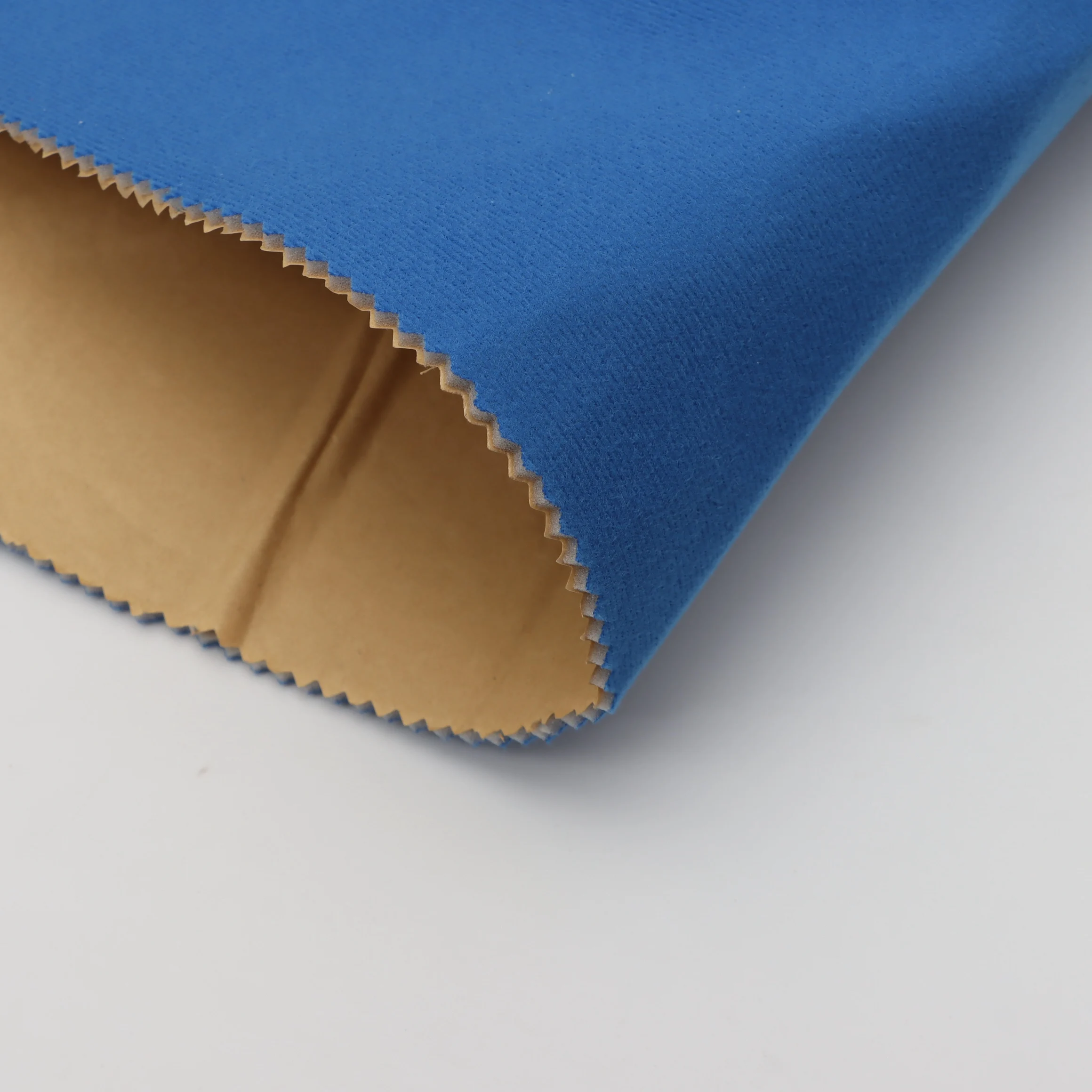 Superb Quality Manufacturer Customized Polyester Velour Foam Adhesive Backing Furniture Renovation Garment Laminated Fabric manufacture