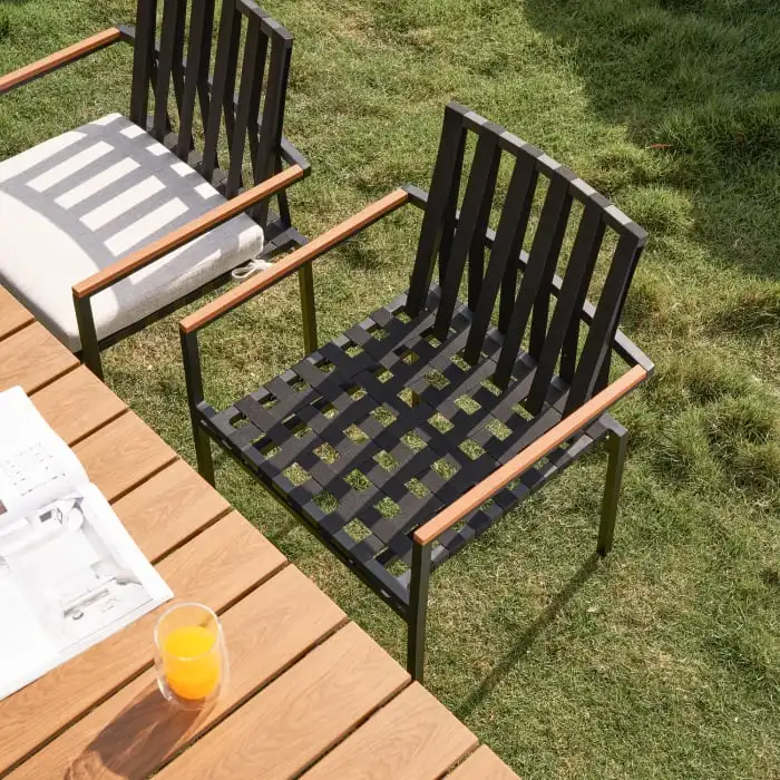 Patio garden set table set teak furniture armchair dining set