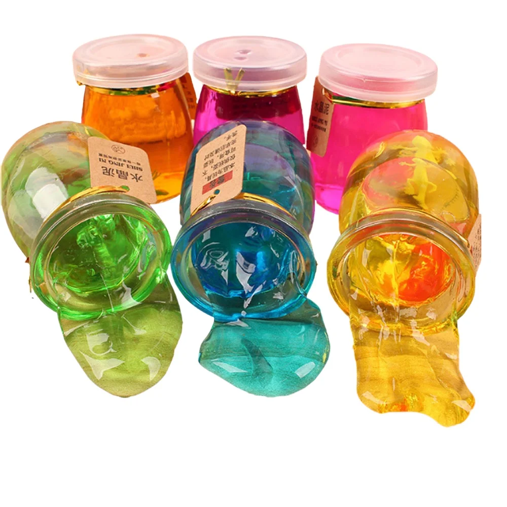 H447 Novelty Colorful Fancy Jelly Slime DIY Clear Crystal Mud Slime Toy for Funny