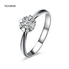 18k Diamonds Ring 18k Custom Pure 18K White Gold Wedding Ring Sets 0.3 Carats Diamonds For Women Jewelry