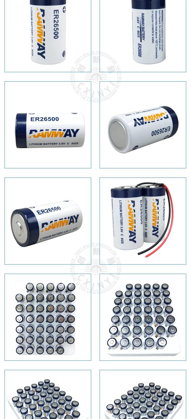 Ramway Er26500 3 6v Primary Lithium Battery For Water Meter Flow Meter