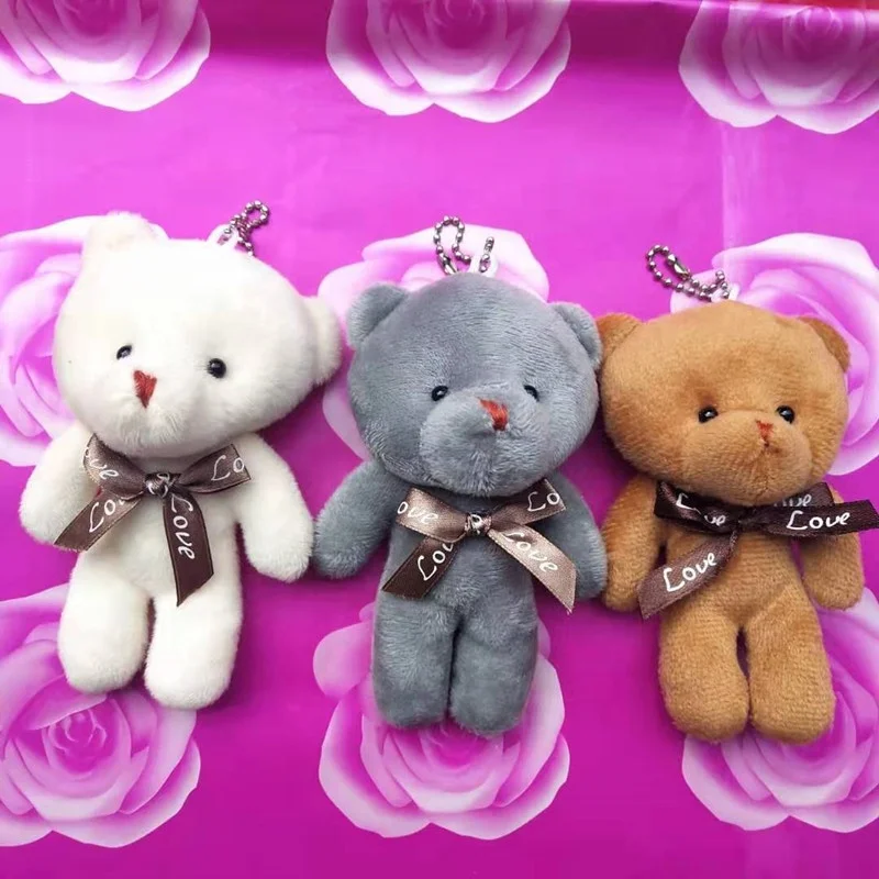 New teddy bear pendant plush toy siamese bear bag pendant teddy bear doll