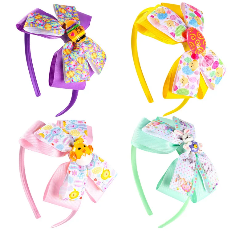 New Style Ribbon Bowknots Hairband Hair Hoop Big Bows Headband For Kids Hair Decoration