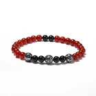 Agate Stone Wholesale New Design Red Agate Natural Stone Bracelet Stainless Steel Women Jewelry Supplies