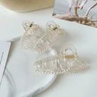 Sayoung Transparent Butterfly Private Label Cute Cute Claw Jaw Fashion Women Clamp Hair Pearl