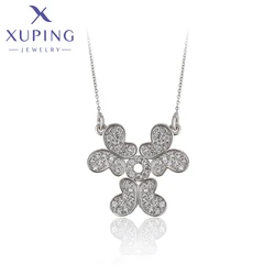 41568 xuping jewelry Synthetic CZ fashion platinum plated Christmas necklace  Women crystal necklace