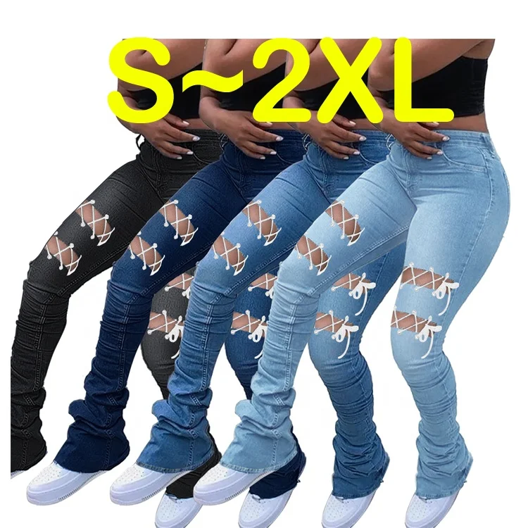 Adult Fashionable Bandage Tie Up Ripped 