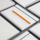School Drawing Cheap Transparent PP School Spiral Hard Cover Drawing A5 Dotted Journal Notebook