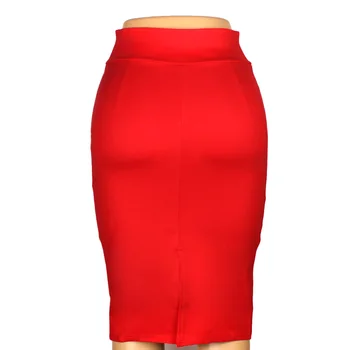 Zeyi colorful custom design office women skirt pencil tube red elegant low moq skirt