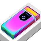 Usb Lighter New Style Touch Screen Intelligent Induction Cigarette Constant Temperature Led Dual Arc USB Lighter