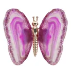 Agate Wholesale Natural Colourful Crystal Agate Decoration Agate Slice Butterfly