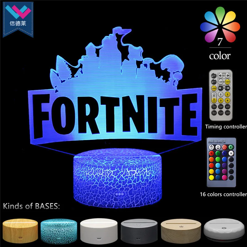 with Remote Control Fortnite Battle Royale LED Night Light Engraved Light Up 