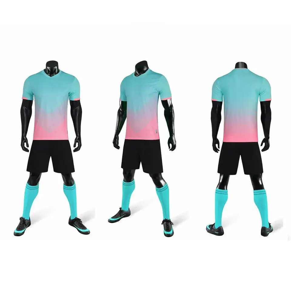 Sublimation Soccer Uniform Set Blank Sport Shirt Custom Blank Jersey Retro Football Jersey Soccer Tracksuit Short Sleeve 10pcs