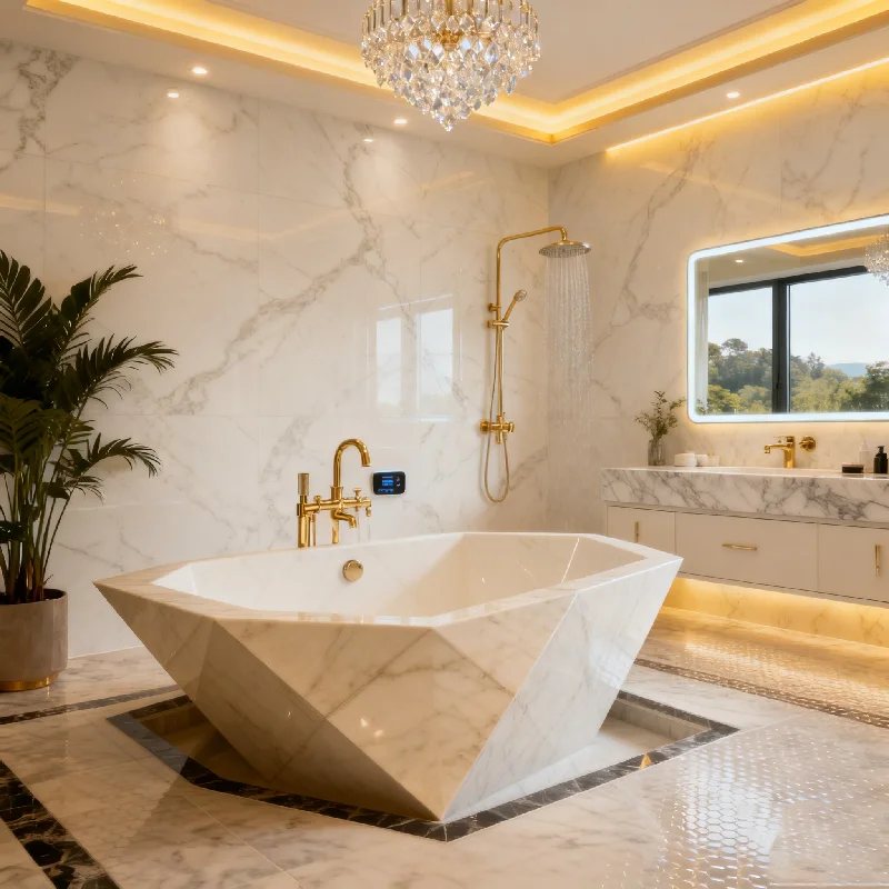 product natural polished china white marble bathtub customizable luxury stone marble bath tub-4