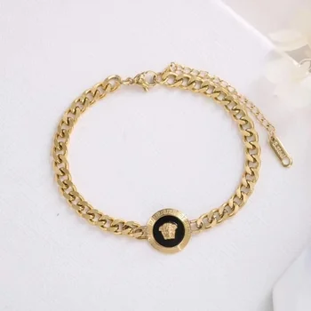 New Arrival Luxury 18K Gold Plated Designer Jewelry Famous Brands Stainless Steel Bracelet for Women