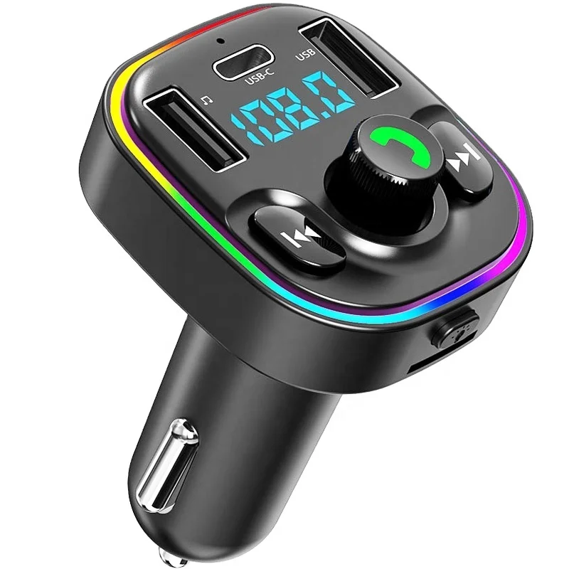 Pijlpunt Recensent morgen Wireless 2 Usb C Type-c Smart Fast Charging Car Charger Hands Free Car Kit  Bluetooth Fm Transmitter For Car Mp3 Player - Buy Car Mp3 Player,Bluetooth  Car Mp3,Fm Transmitter Product on Alibaba.com