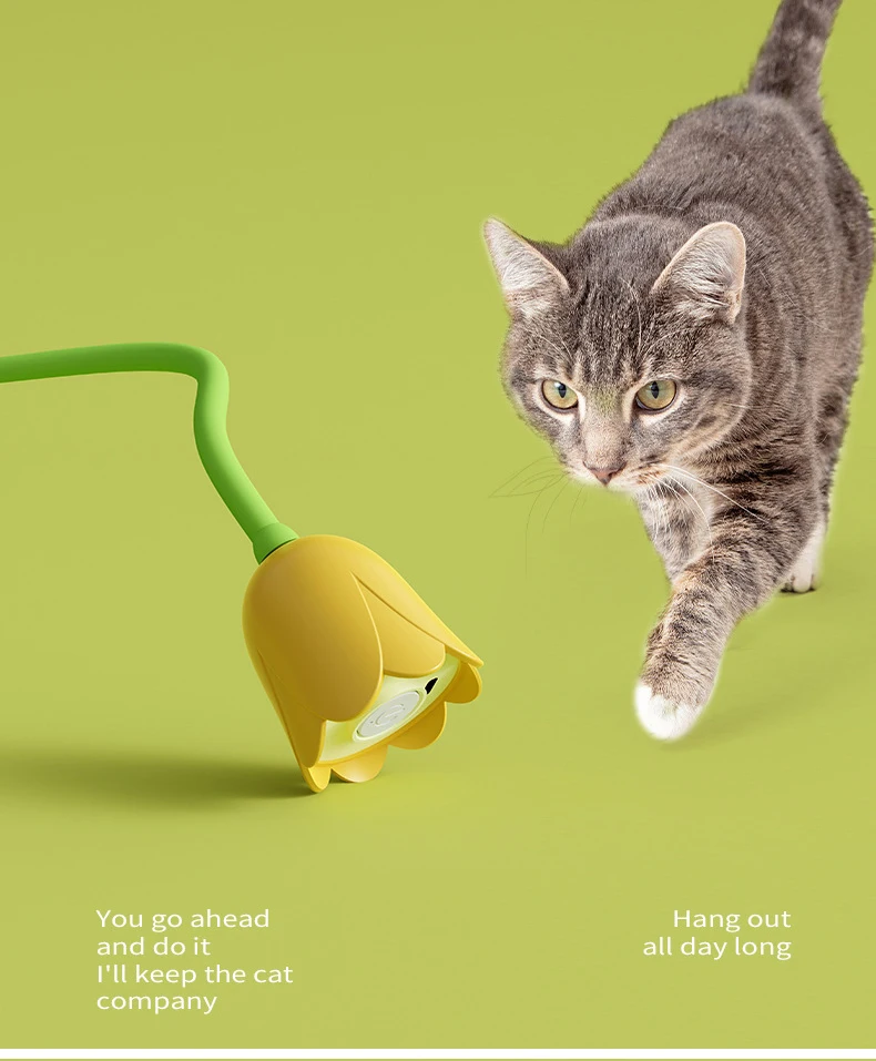 New Electric Cat Teaser Stick Automatic Rotation Colorful Lights Silent Pet Toys for Dogs and Cats Pet Products factory