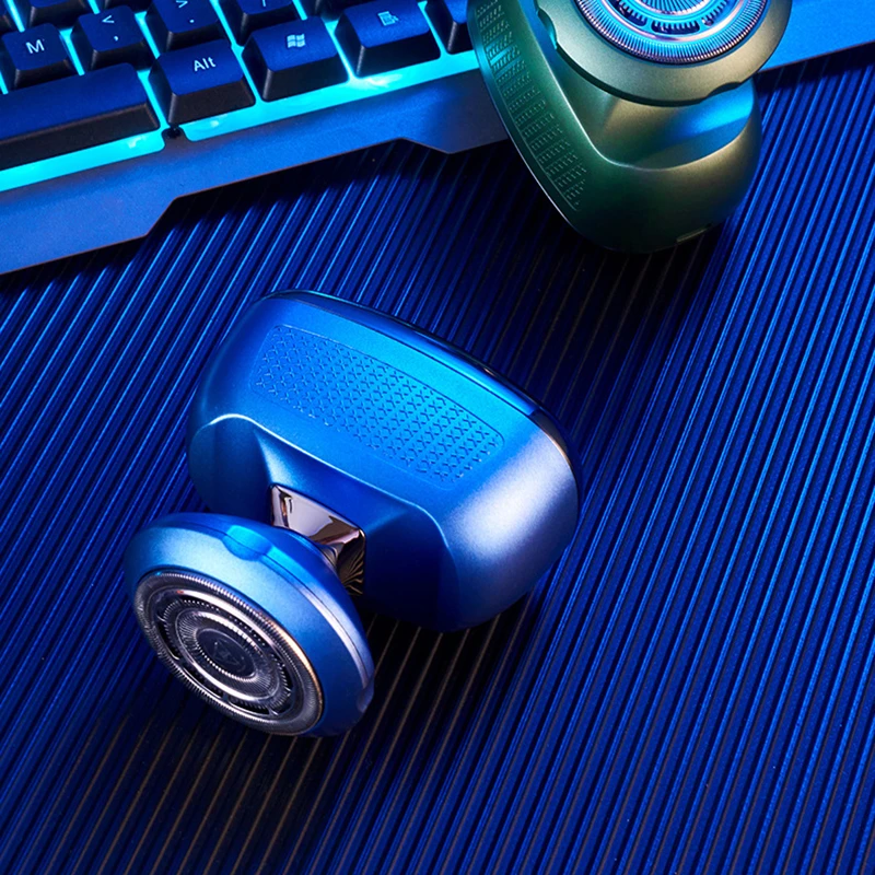 Portable USB Powered Rechargeable Rotary Electric Shaver Custom Trimmer Single Blade Razor Popular for Men's Face Household supplier