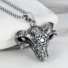Chain Unisex OEM ODM Satanic Jewelry Stainless Steel Pentagram Goat Star Pendant Chain Unisex Necklace