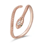 925 Silver Snake Rings SCR666 Classical Gold Plated Jewelry 925 Silver Adjustable Snake Rings