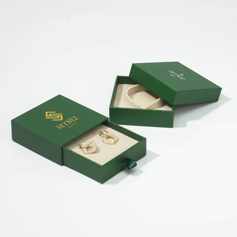 Custom Logo Drawer Sliding Paper Cardboard Jewellery Box Luxury Gift ...