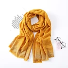 Scarves Scarves Wholesale Pure Color Cotton Scarves For Women Muslim Headscarves And Silver Scarves For Women