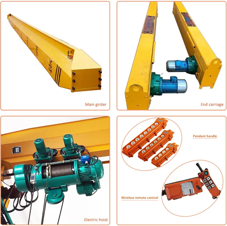 Single girder 5tons 10 tons overhead bridge cranes for lifting rebar