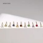 Jewelry 14K Real Saudi Gold Jewelry Birthstone Opal Stud Earrings Set Paw Shape Genuine Opal 12 Pair Earrings