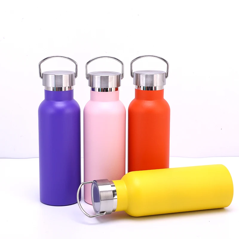 750Ml Large Capacity Eco Rubber Paint Insulated Stainless Steel Sport Bottle Matte Pastel Colours Vacuum Water Bottle