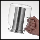 Large Thickened Handmade High Quality Transparent Teapot With Bamboo Lid Borosilicate Glass Flower Teapot