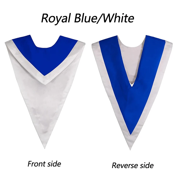 Two Color Satin Reversible Matte Front Choir Stole V Stole Reversible Choir Stoles with Border supplier