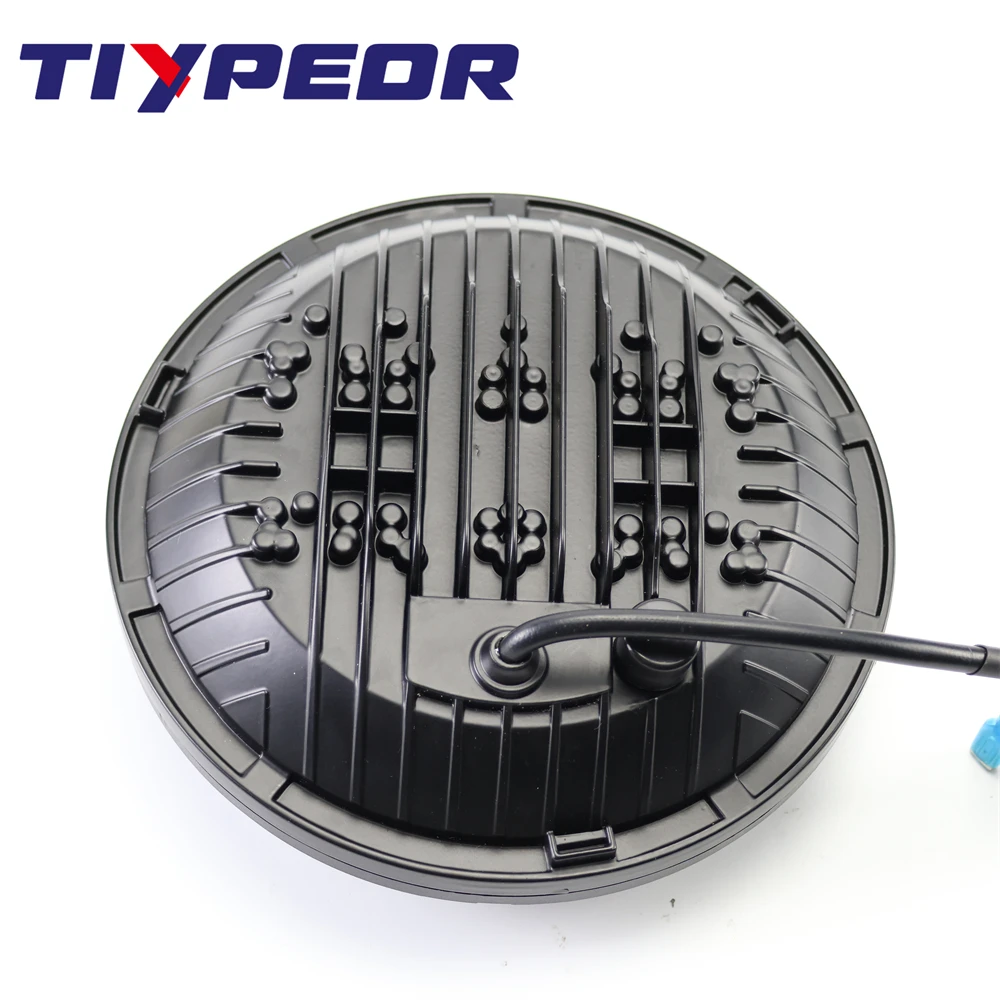 product tiypeor 7inch universal drl led round motorcycle headlight car super bright auxiliary fog light-9