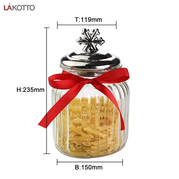 Household Glass Thickened Sealed Pickle Jar Pickled Chinese Cabbage Container Kitchen Cereals Sealed Storage Tank