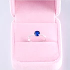 Ring Cz Rings Ring Fashion Round Sterling Silver Ring Multi-color CZ Engagement Rings Women