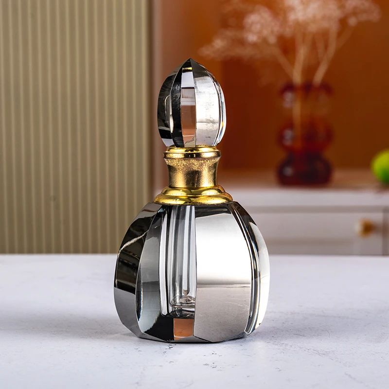 product small bridge hot sale elegant luxury glass empty bottle can be customized 6ml perfume bottle with mirror crystal-8