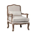 Furniture Living Bulk Sales Customizable Flannel Oak Vintage Furniture Living Room Chair
