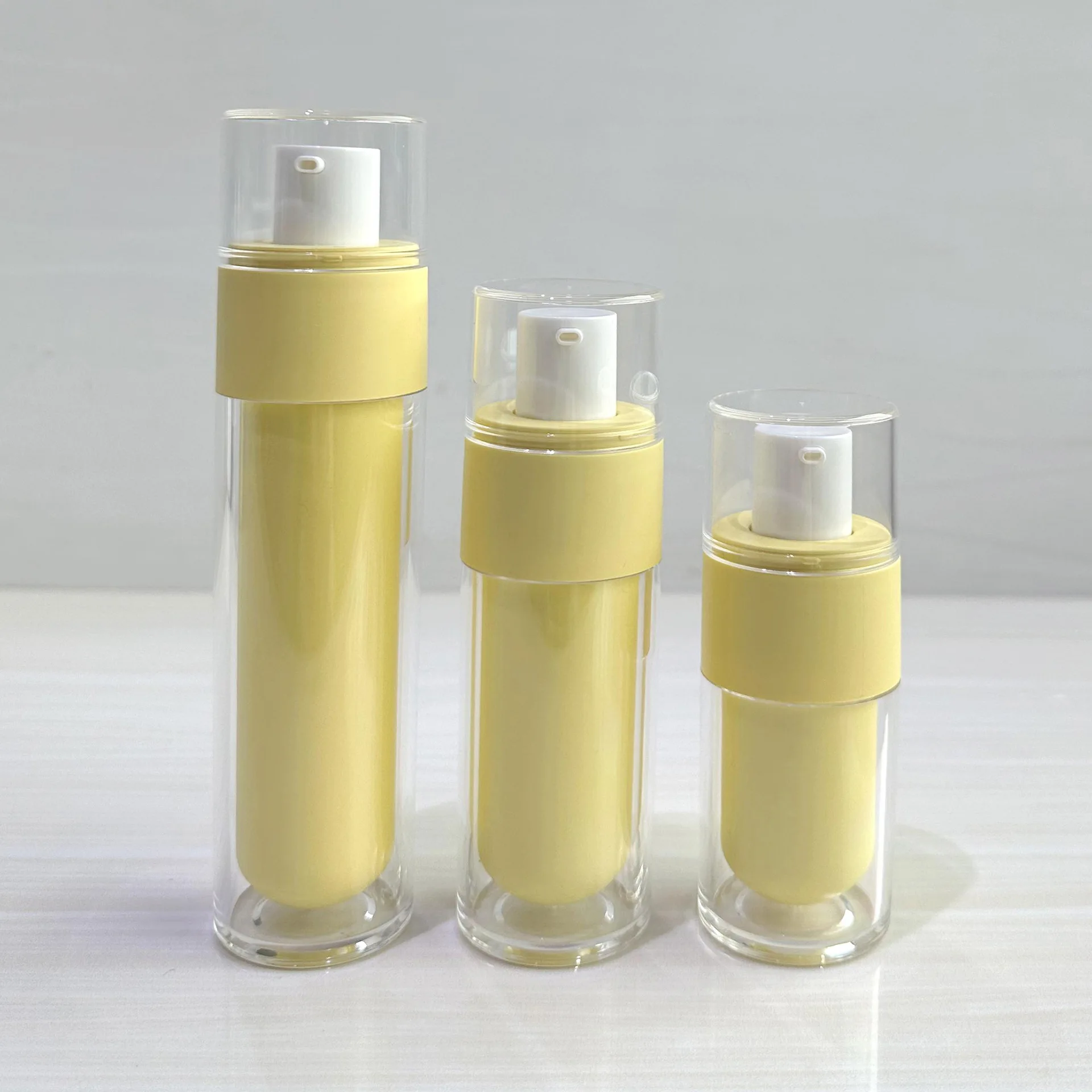 product 15ml 30ml 50ml hot sale 15ml 30ml 50ml skincare airless lotion bottle 50ml round acrylic airless lotion bottle-25