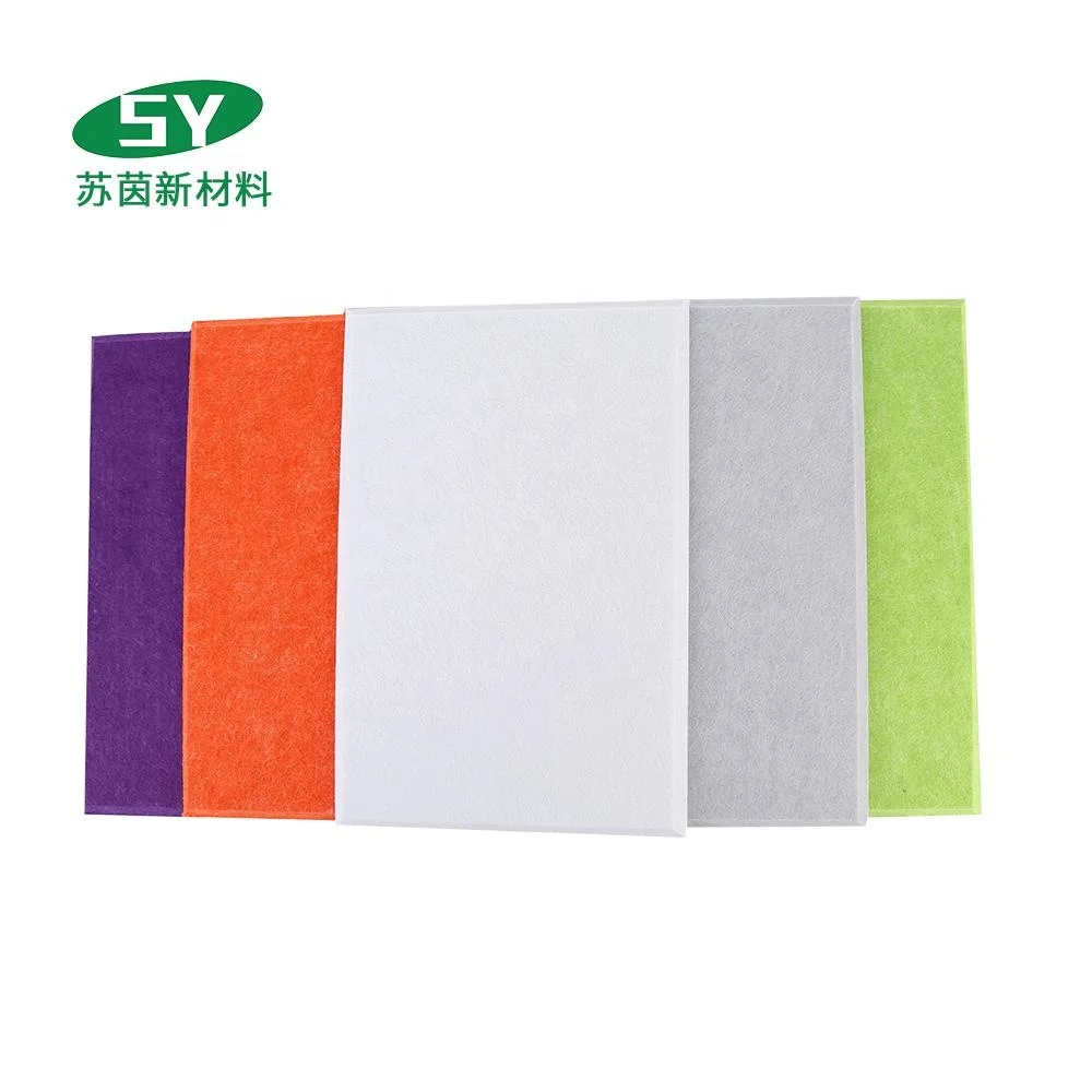 Soundproofing material interior decorative fire resistant polyester fiber acoustic panel