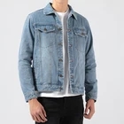 Coats Wholesale Custom Logo Plus Size Coats Casual Fashion Winter Denim Men's Washed Jackets