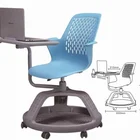 School School 2021 New Modern Design School University Chair With Writing Pad WX03 03D Student Chair