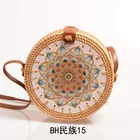 2021 Wholesale Bali Beach Handmade Natural Round Vietnam Straw Rattan Bag For Women