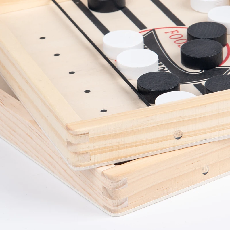 family tabletop slingshot sport winner board game table desktop battle ice hockey game wood fast sling puck game