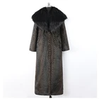 Fur Overcoats For Women High-End Exquisite Overcoats Faux Mink Fur Overcoat Thick Long Stripe Overcoats For Winter Women