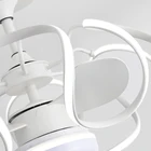Ceiling Fan Light And Fan High Quality Long Duration Time White Modern Home Aluminum LED Decorative Ceiling Fan Light