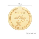 Custom Custom Wooden Baby Milestone Card With Family Love