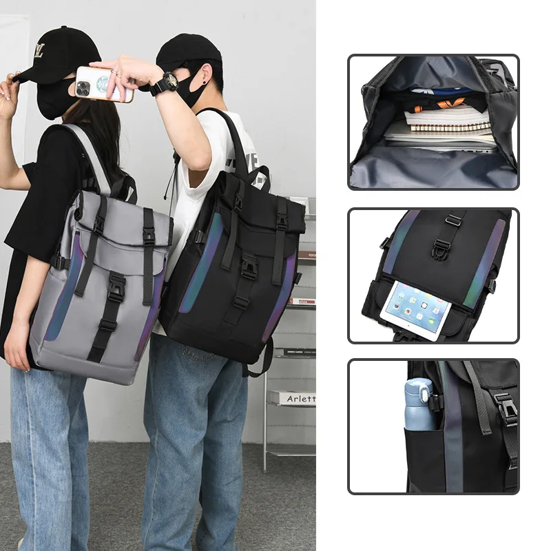 New Pu Leather Back Pack Durable Casual Simple Travel Waterproof Laptop backpack Bags for Men