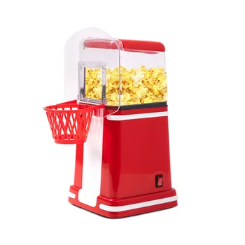 110V Electric Mini Popcorn Machine Automatic Basket Popcorn Maker Corn Popping Machine